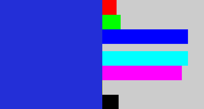 Hex color #232fd7 - blue blue
