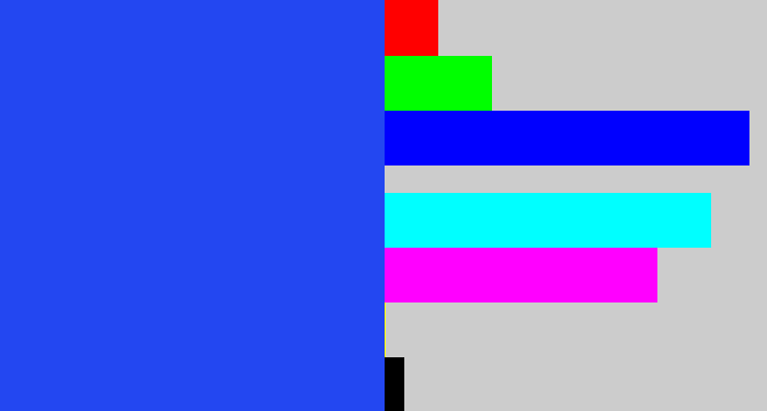 Hex color #2347f1 - azul