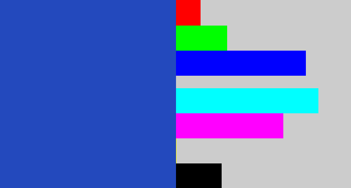 Hex color #2349bd - blue blue