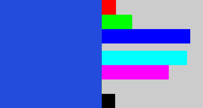 Hex color #234cdd - azul