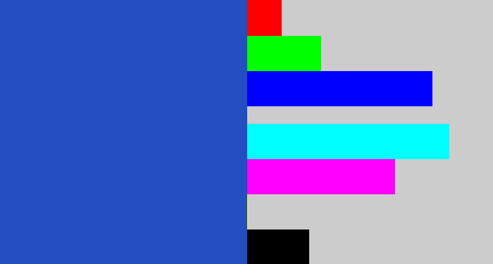 Hex color #234dc0 - blue blue