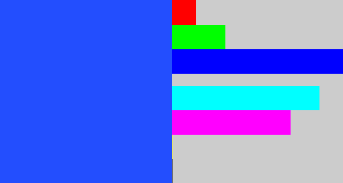 Hex color #234efe - azul