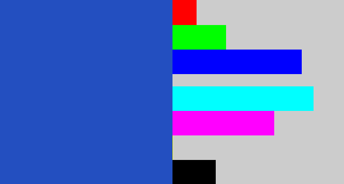 Hex color #234fc0 - blue blue