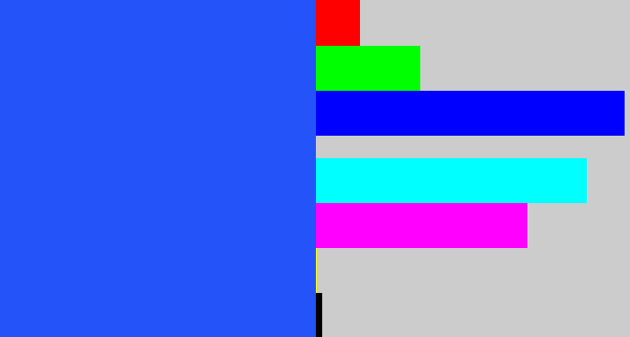 Hex color #2353f9 - azul