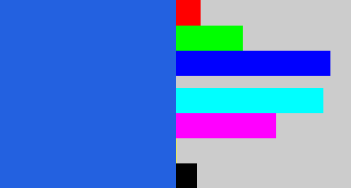 Hex color #2361e0 - azul