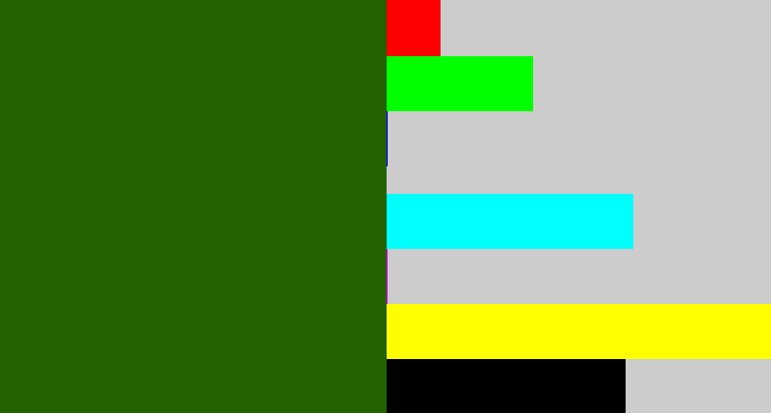Hex color #236200 - navy green