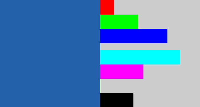 Hex color #2362ab - mid blue