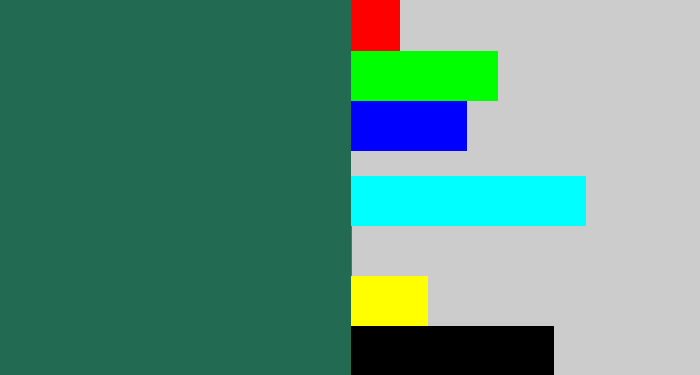 Hex color #236a53 - dark green blue