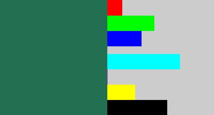 Hex color #236f52 - dark green blue