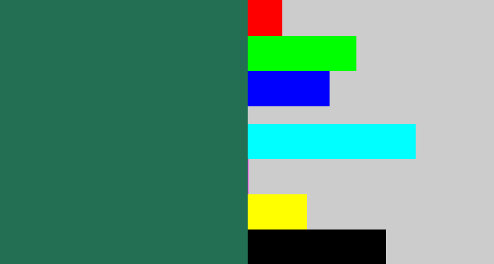 Hex color #236f54 - dark green blue