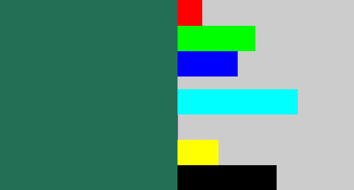 Hex color #236f56 - dark green blue