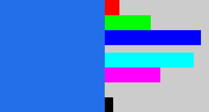 Hex color #236fea - azul