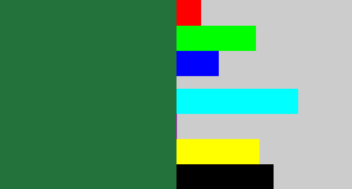 Hex color #23723c - darkish green