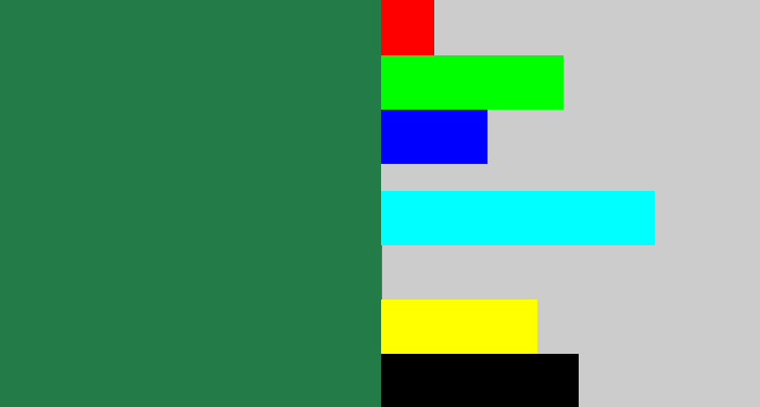 Hex color #237b48 - darkish green