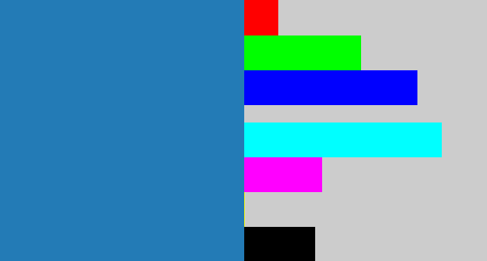 Hex color #237bb6 - bluish