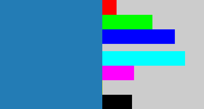Hex color #237cb5 - bluish
