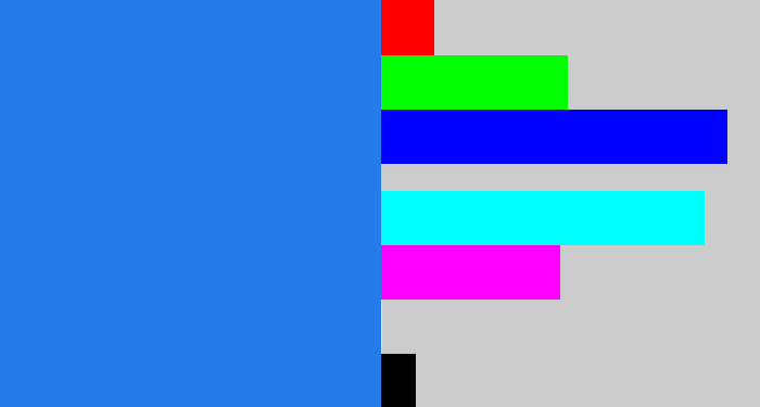 Hex color #237ce9 - clear blue
