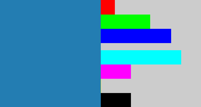 Hex color #237db2 - bluish