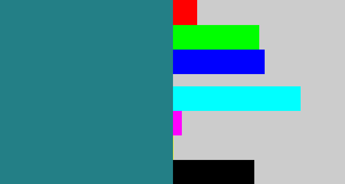 Hex color #237f86 - greenish blue