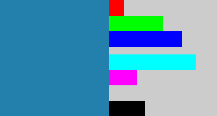 Hex color #237fab - bluish