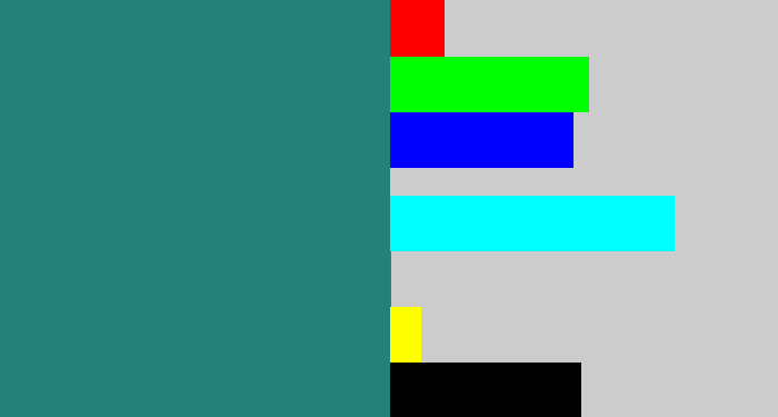 Hex color #238177 - blue green