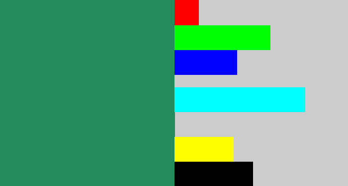 Hex color #238b5c - viridian