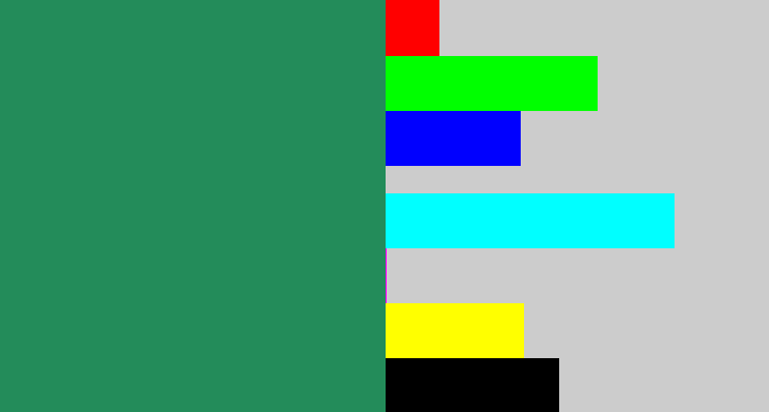 Hex color #238c5a - viridian