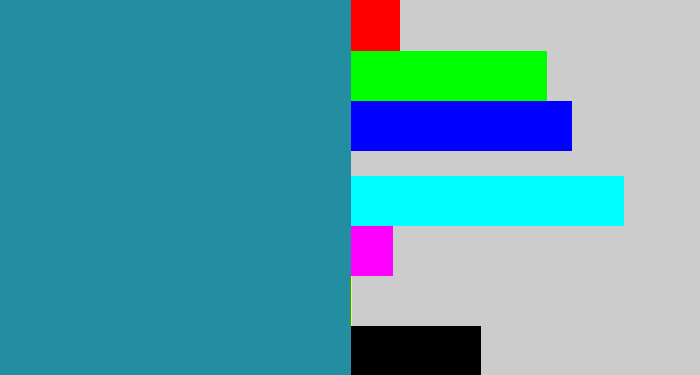 Hex color #238ea1 - blue/green