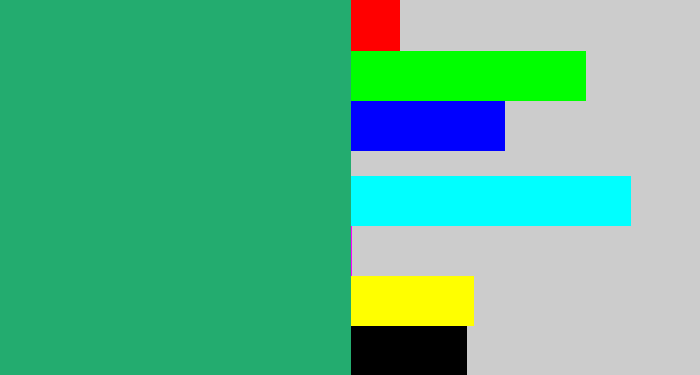 Hex color #23ac6f - jade