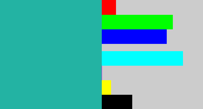 Hex color #23b3a3 - tealish