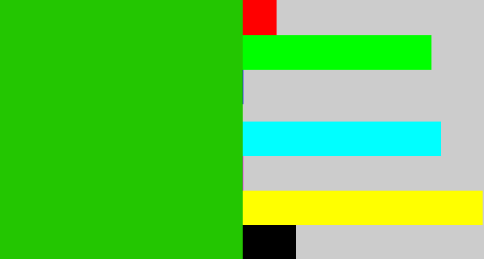 Hex color #23c601 - vibrant green