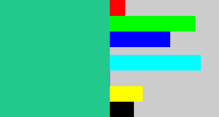 Hex color #23c88d - greenblue