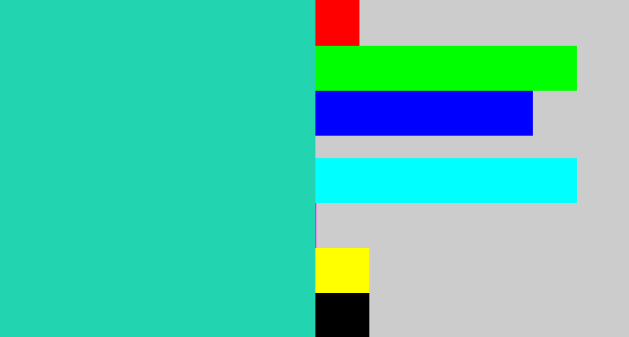 Hex color #23d4b0 - tealish