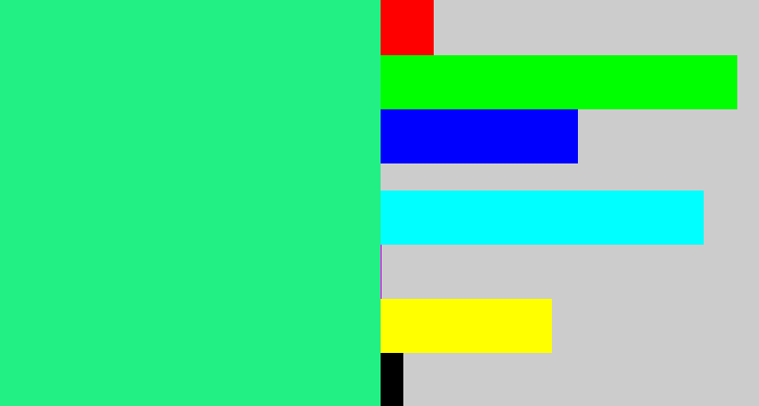 Hex color #23f084 - wintergreen