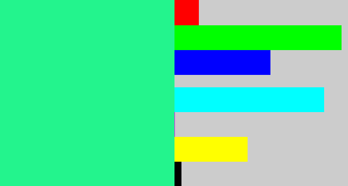 Hex color #23f48d - wintergreen