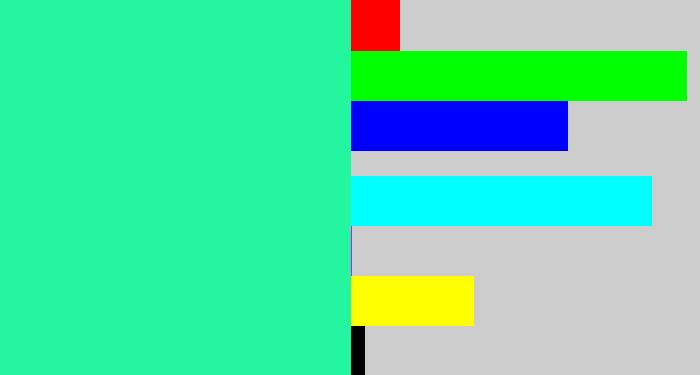 Hex color #23f69f - wintergreen