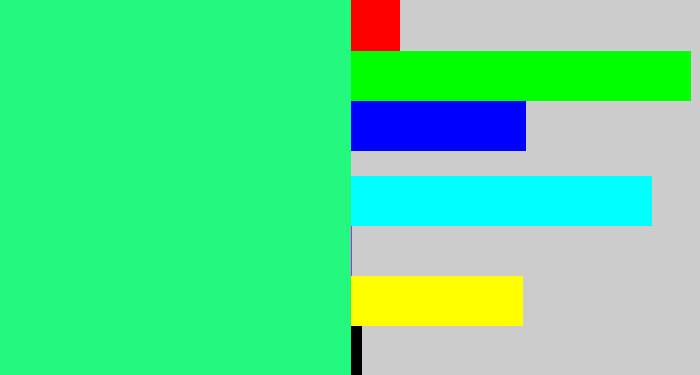 Hex color #23f87f - wintergreen