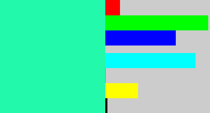 Hex color #23f9ab - greenish cyan