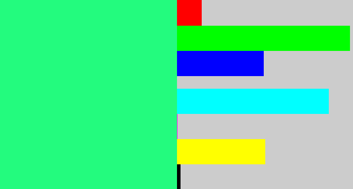 Hex color #23fb7e - wintergreen