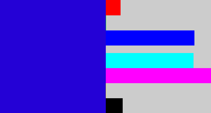 Hex color #2401d6 - ultramarine blue