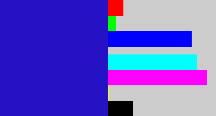 Hex color #2412c4 - ultramarine