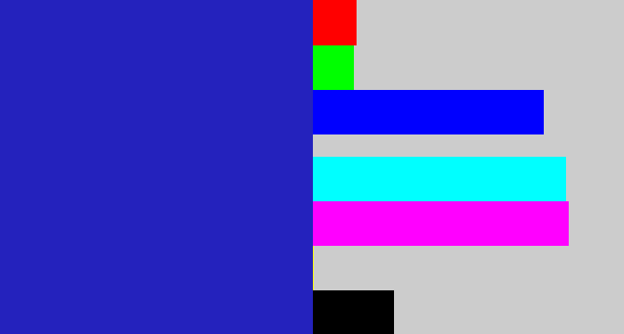 Hex color #2422bd - indigo blue