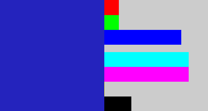 Hex color #2423bd - indigo blue