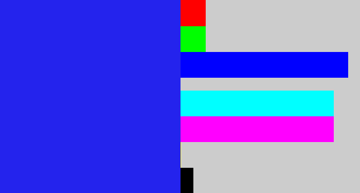 Hex color #2423ed - vivid blue