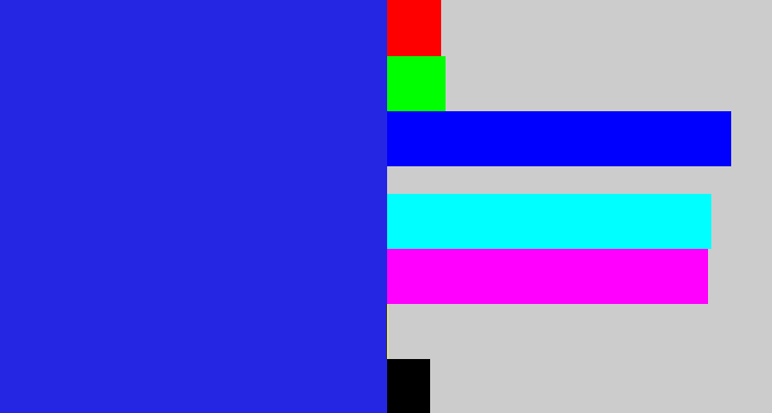 Hex color #2426e4 - vivid blue