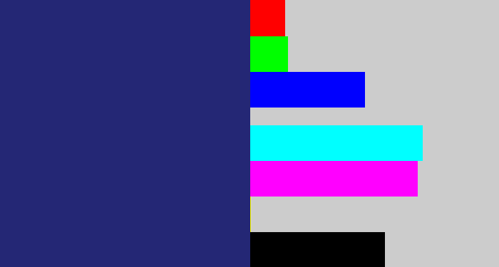 Hex color #242775 - dark slate blue