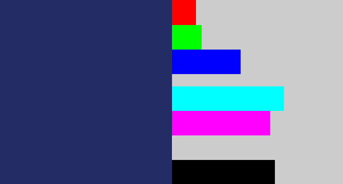 Hex color #242c66 - dark slate blue