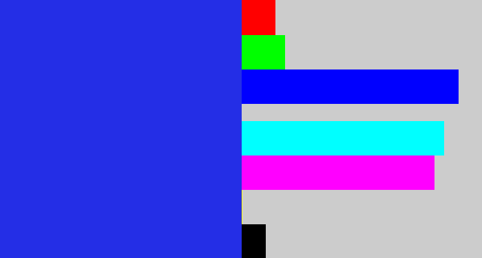 Hex color #242ee6 - vivid blue