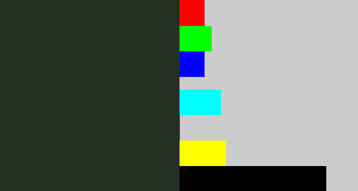 Hex color #242f23 - dark