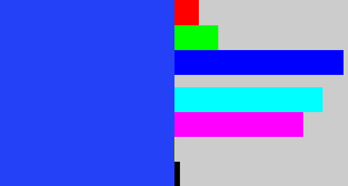 Hex color #2441f8 - vivid blue